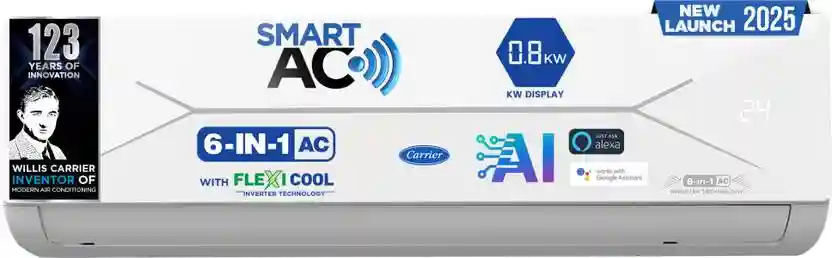 CARRIER 2025 Model 1.5 Ton 5 Star Smart Wi-Fi AC